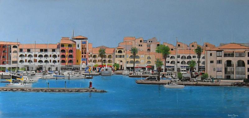 Port Leucate.jpg - Pastel format /size 80 x 40